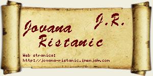 Jovana Ristanić vizit kartica